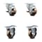 Service Caster 3 Inch High Temp Phenolic Wheel Swivel Top Plate Caster Set with 2 Brake 2 Rigid SCC-20S314-PHSHT-TLB-TP2-2-R-2 - alternate 4